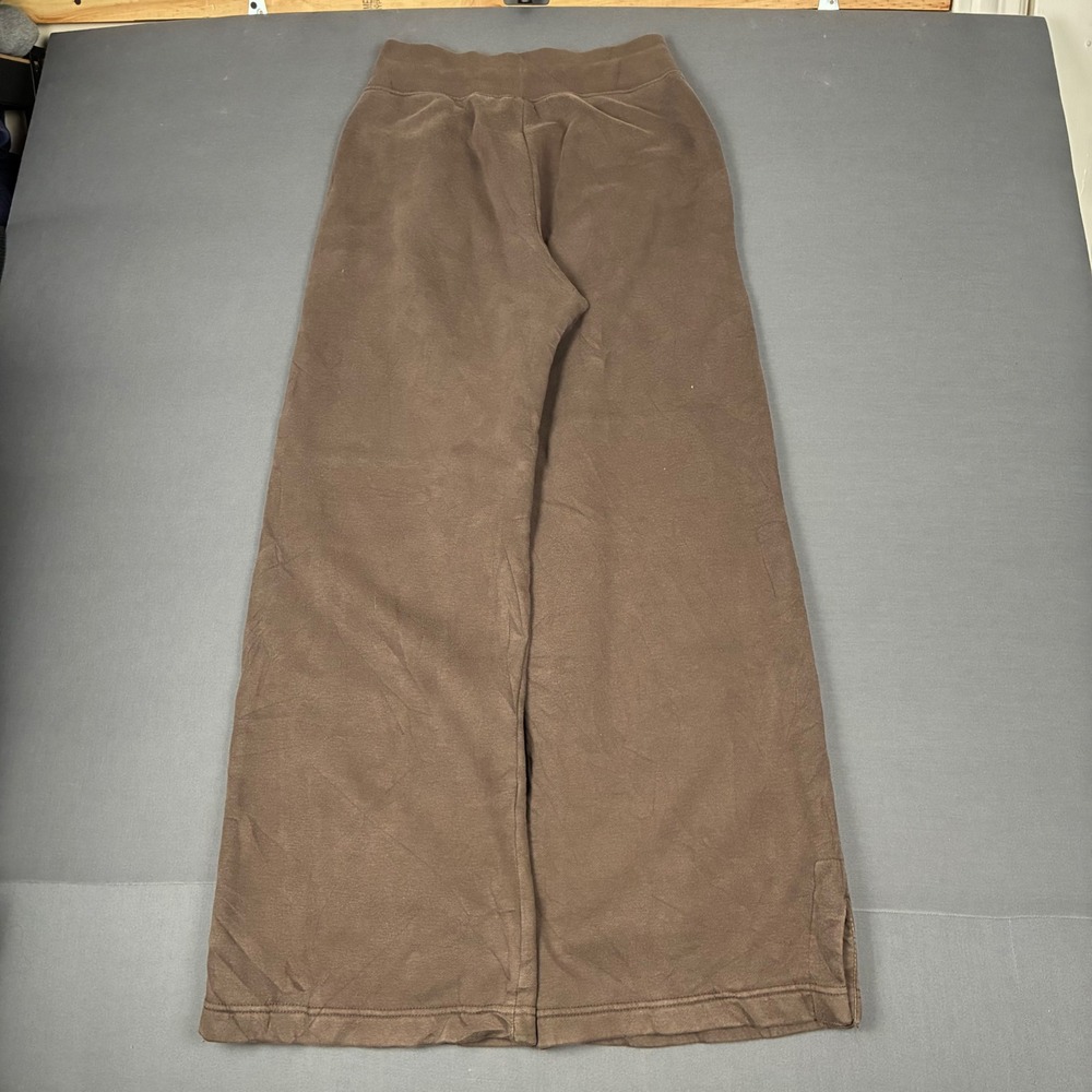 Nike Sportswear Phoenix Fleece Wide Leg Brown Sweatpants Women's Small (27x29) - Picture 2 of 8